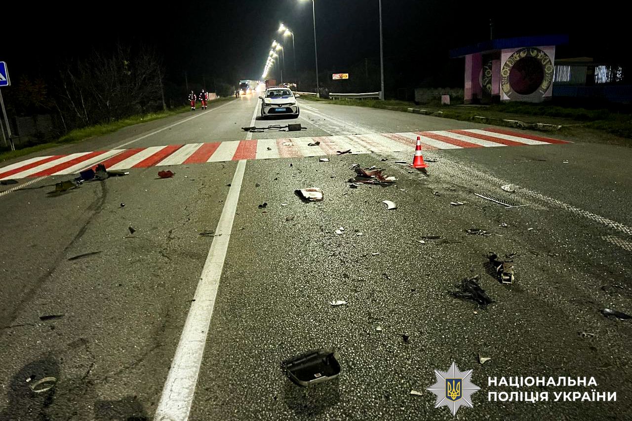 Смертельна аварія сталася ввечері 23 жовтня на трасі Київ – Чоп (фото поліції)