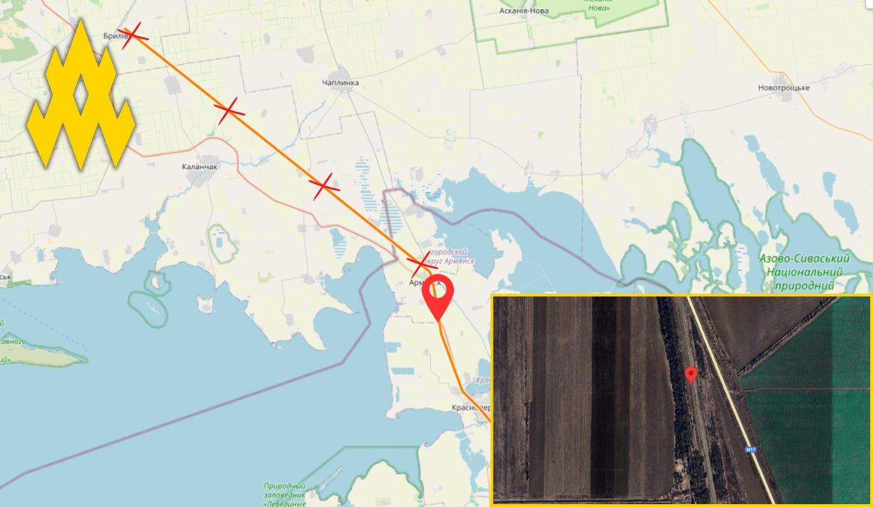 Місце проведення диверсії у Криму