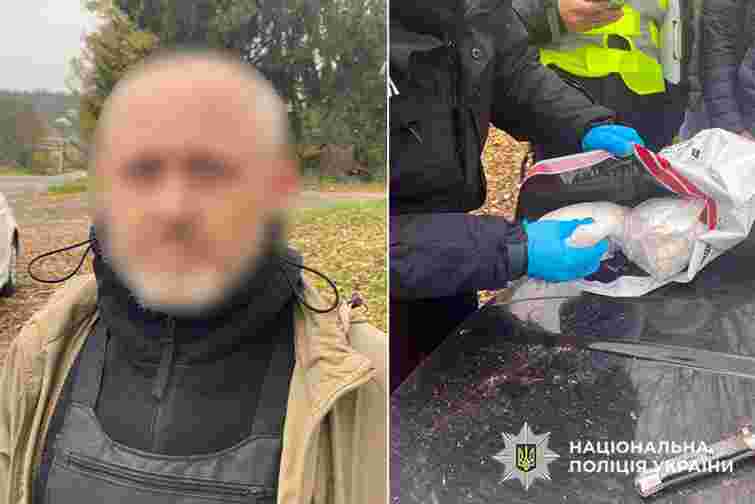 Біля Хмельницького патрульні знайшли під сидінням водія наркотиків на 1 млн грн 