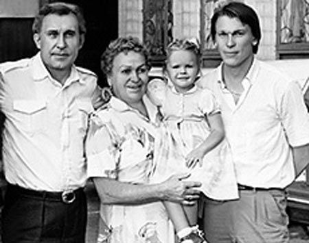 Олег Блохін з батьками