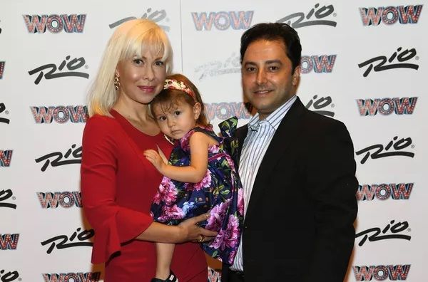 Оксана Баюл з чоловіком Карло Фаріною і донькою Софією