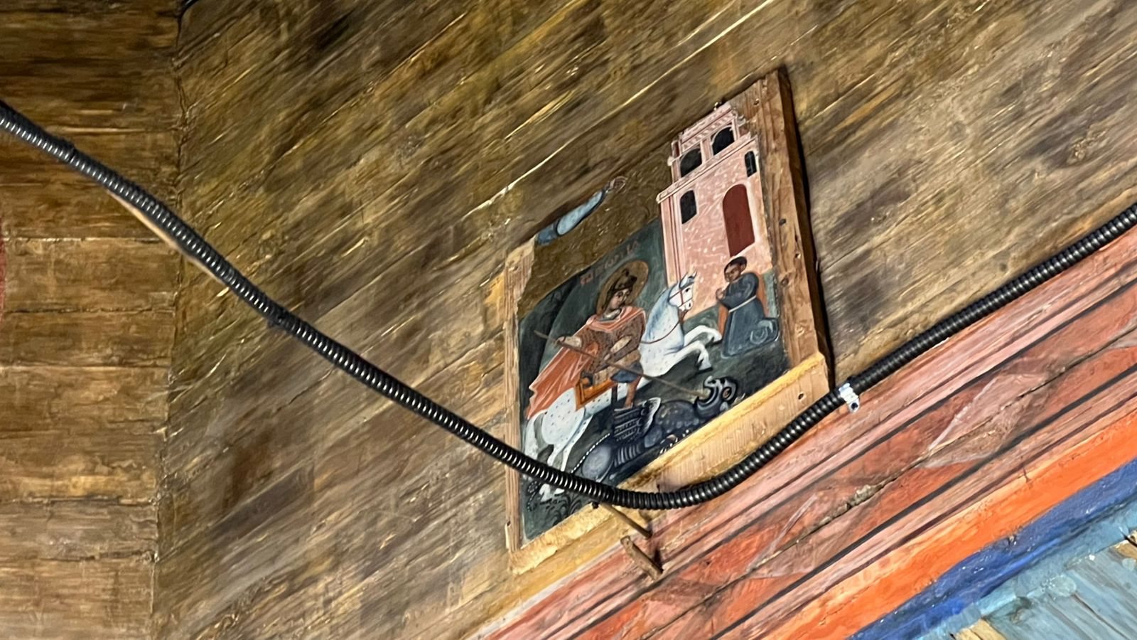 Ікона XVII ст., якою закрили діру у стіні