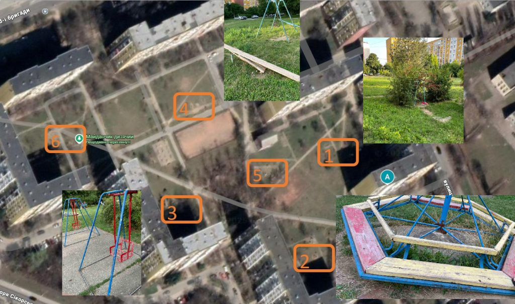 Усі 6 майданчиків кварталу перебувають у занедбаному стані