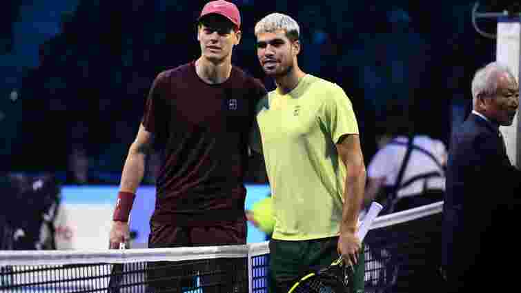 Алькарас та Сіннер у двогодинній битві визначили чемпіона Підсумкового турніру ATP