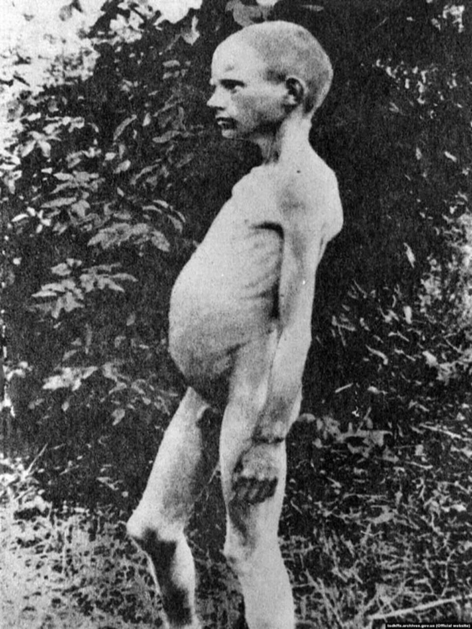 Голодний хлопчик в одному з сіл України. Місце і дата зйомки: УССР, 1932-1933 рр . Фото Радіо Свободи/Центрального державного кінофотофоноархіву України імені Пшеничного