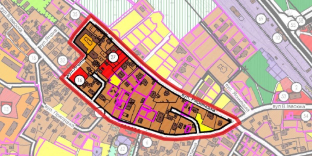 Межі ДПТ позначені червоним