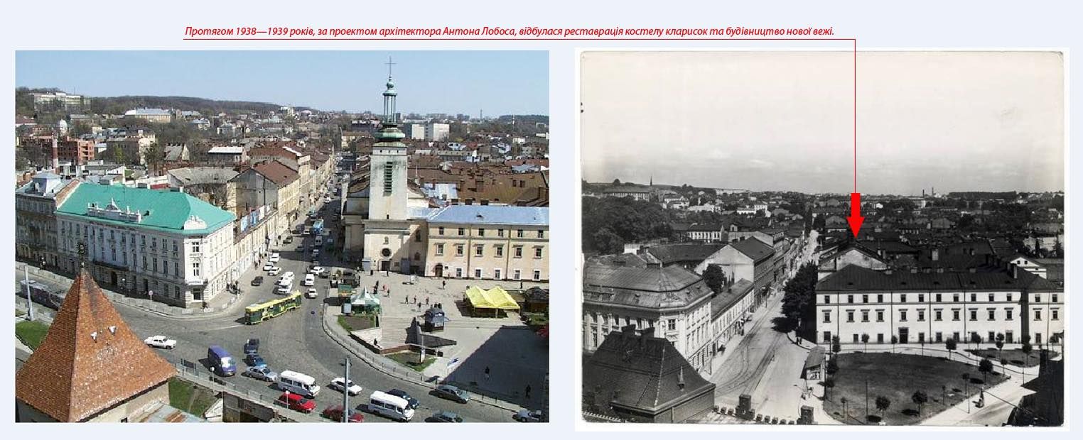 Фото даху кам'яниці, порівняно з сусідніми будівлями