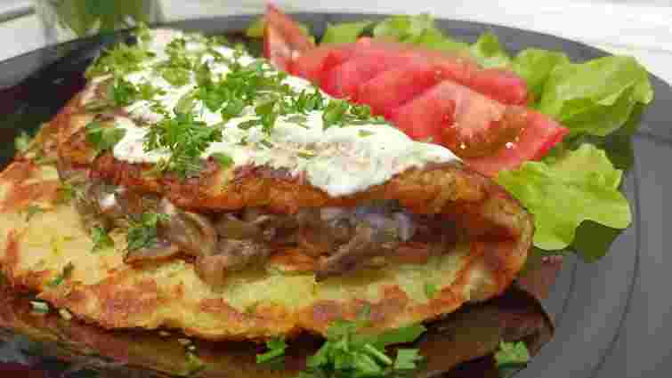 Панський дерун з фаршем та грибами. Рецепт дня