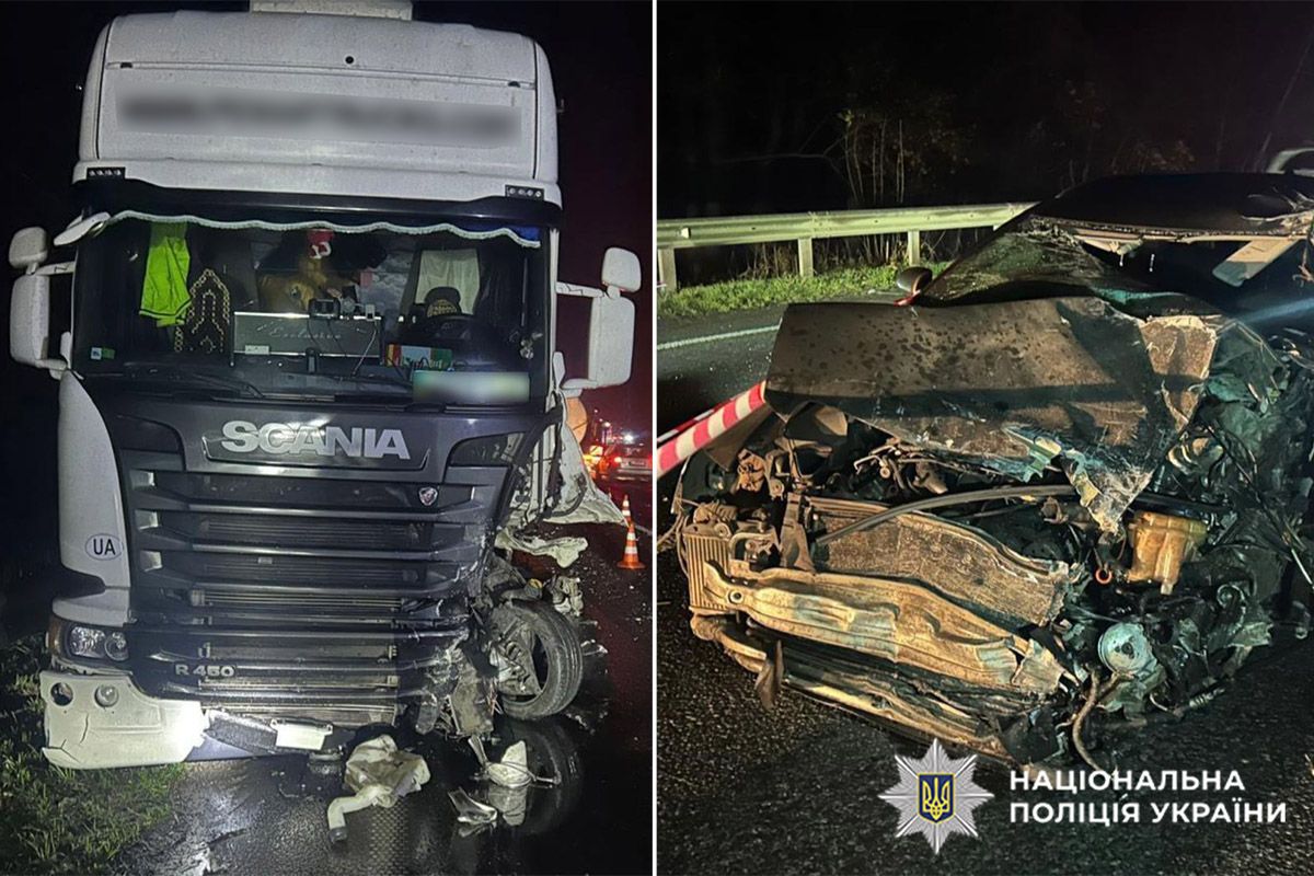 У ДТП з двома вантажівками на Хмельниччині загинув водій Audi
