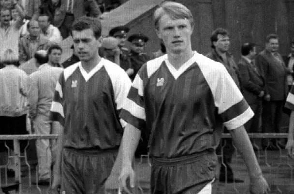 Андрій Гусін (праворуч) в львівських «Карпатах»