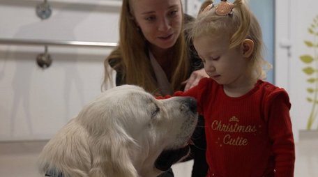 У Львові пес-терапевт допомагає маленьким пацієнтам відновлюватися після травм