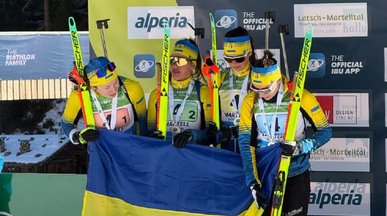 Збірна України з біатлону завоювала срібло в жіночій естафеті на Кубку IBU