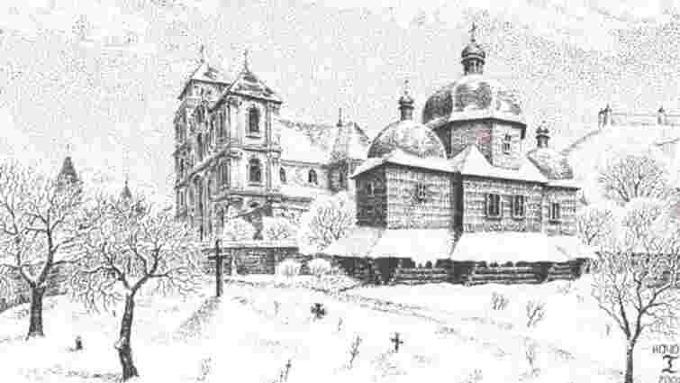 Деревʼяний храм на місці скверу: де стояла втрачена церква Богоявлення у Львові