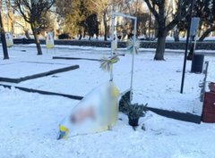 На Волині чоловік справляв природні потреби біля портретів полеглих воїнів