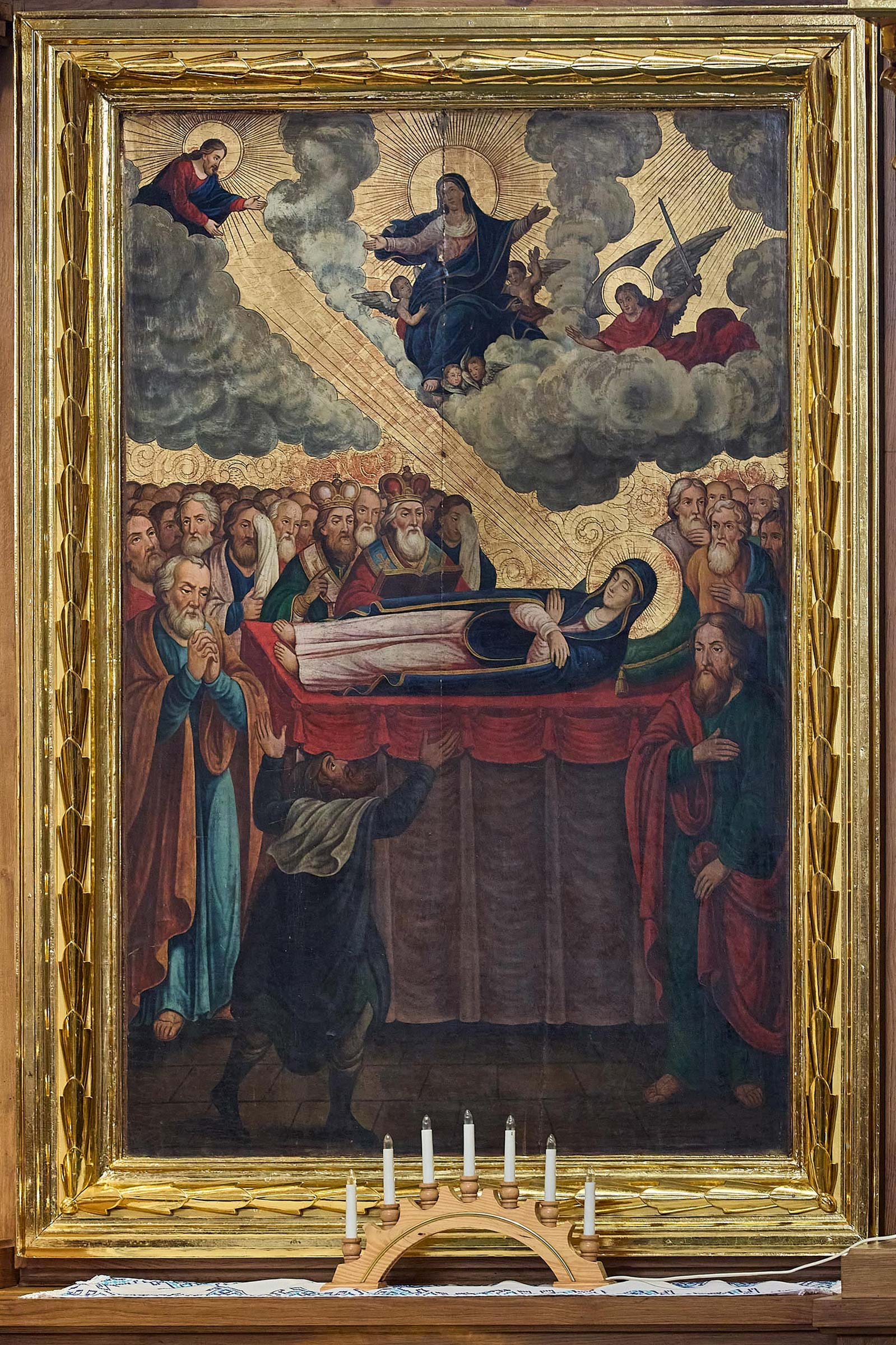 Давня барокова ікона Упіння Богородиці