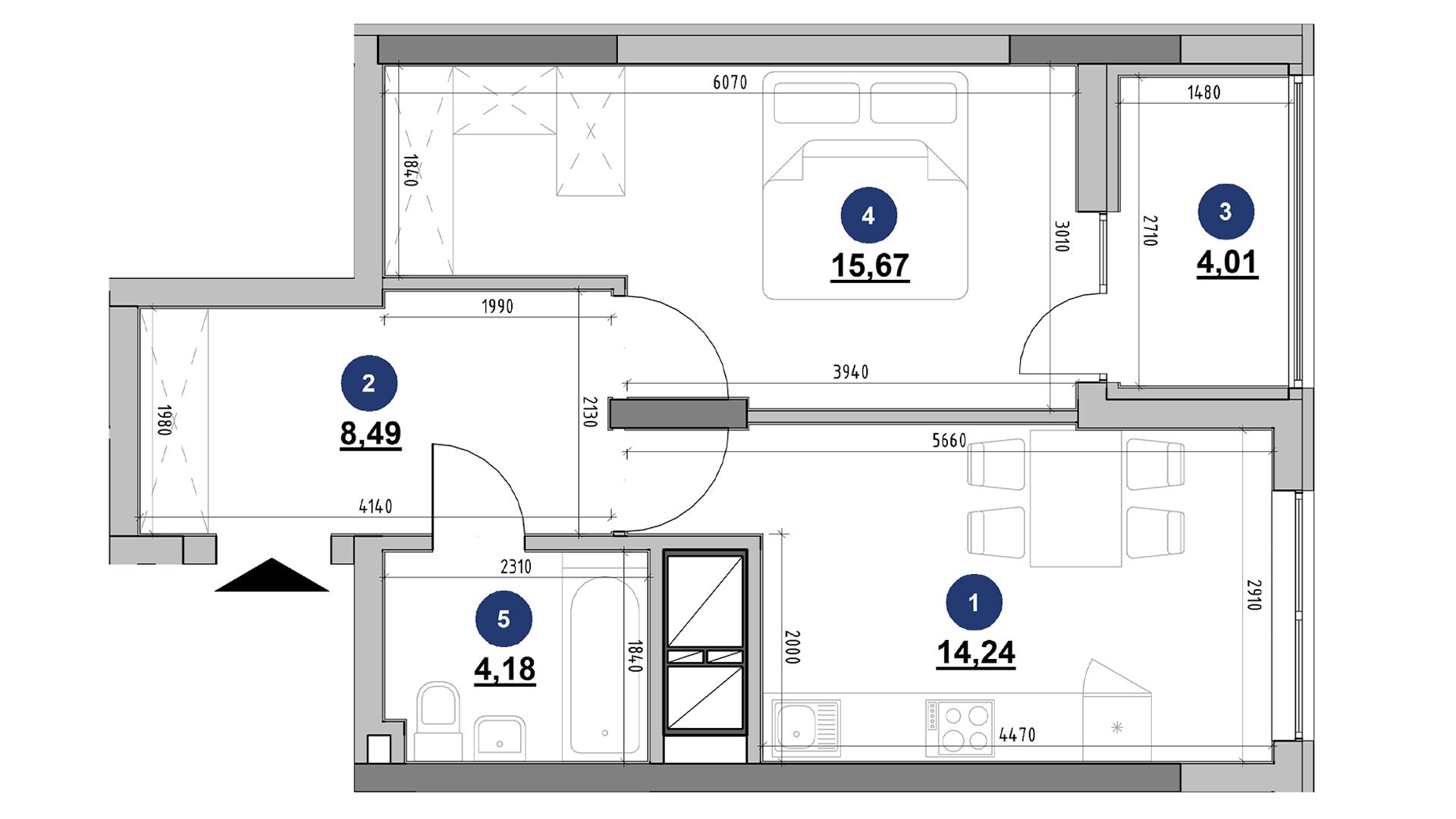 Планування квартири в ЖК Nordica Residence / Фото РІЕЛ