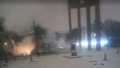 Росія атакувала ударним дроном пам'ятник Степанові Бандері у Львові