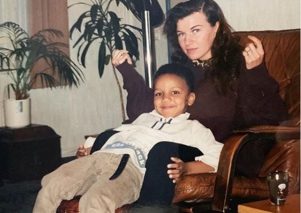 Жан Беленюк з мамою