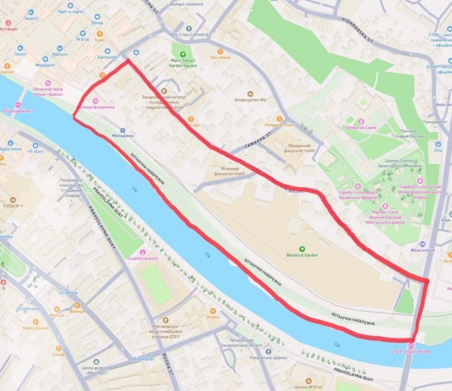 Проєкт розробили для території, площею близько 10 га та периметром в 1,7 км