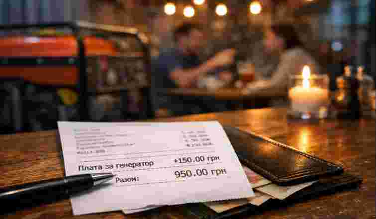 Ресторани платитимуть штраф за окрему плату за генератор без попередження клієнтів