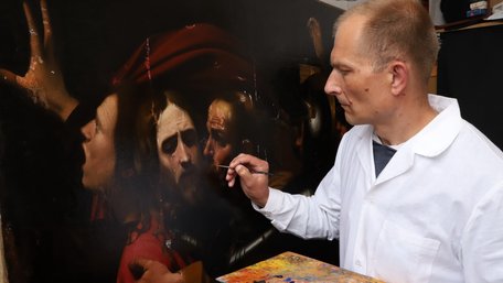 У Києві показали відреставровану копію картини Караваджо, яку викрали з одеського музею