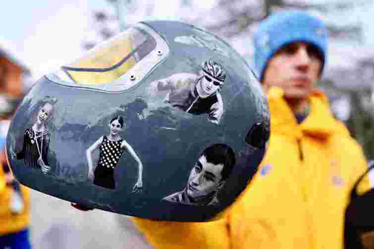 На шоломі Владислава Гераскевича зображений загиблий спортсмен з Львівщини