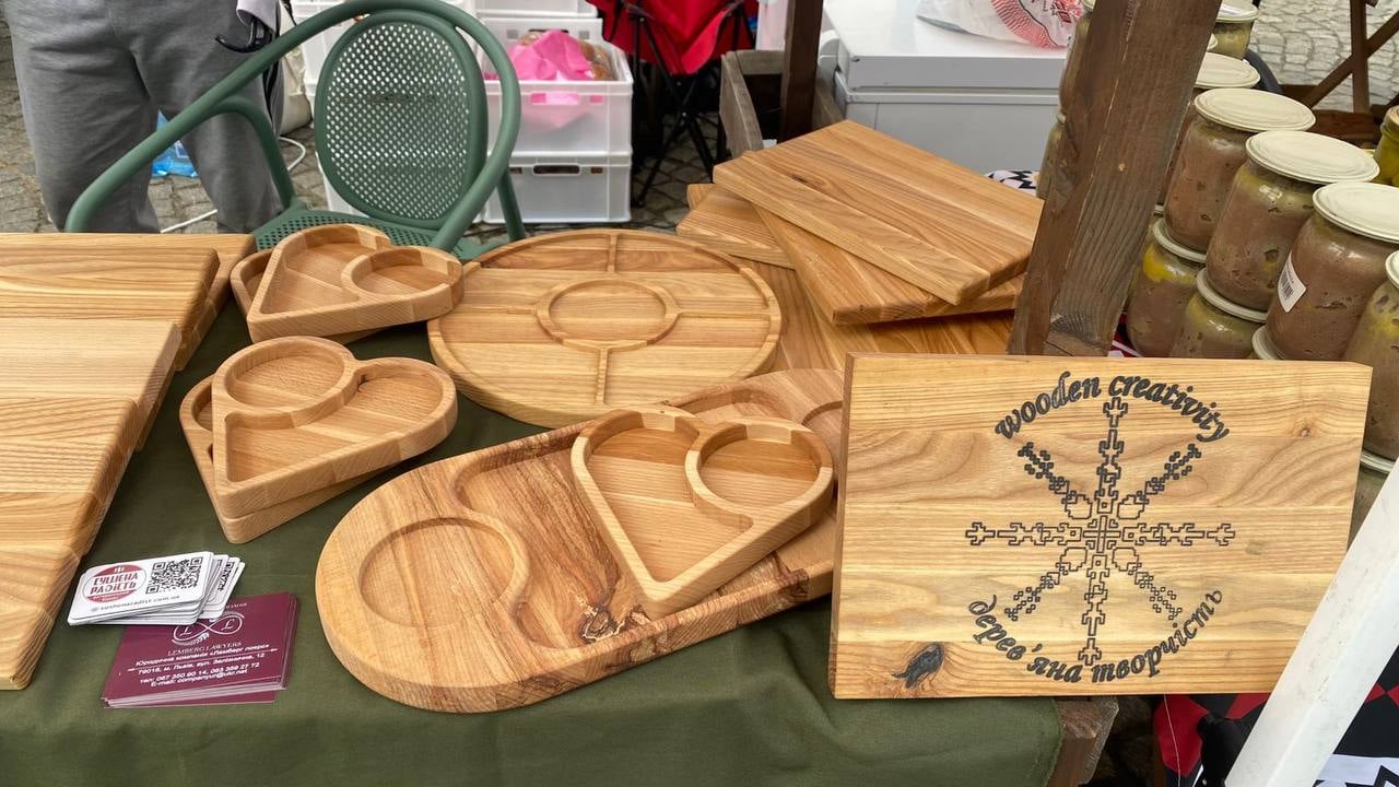 Вироби ветеранського бізнесу, представлені на ярмарку у Львові