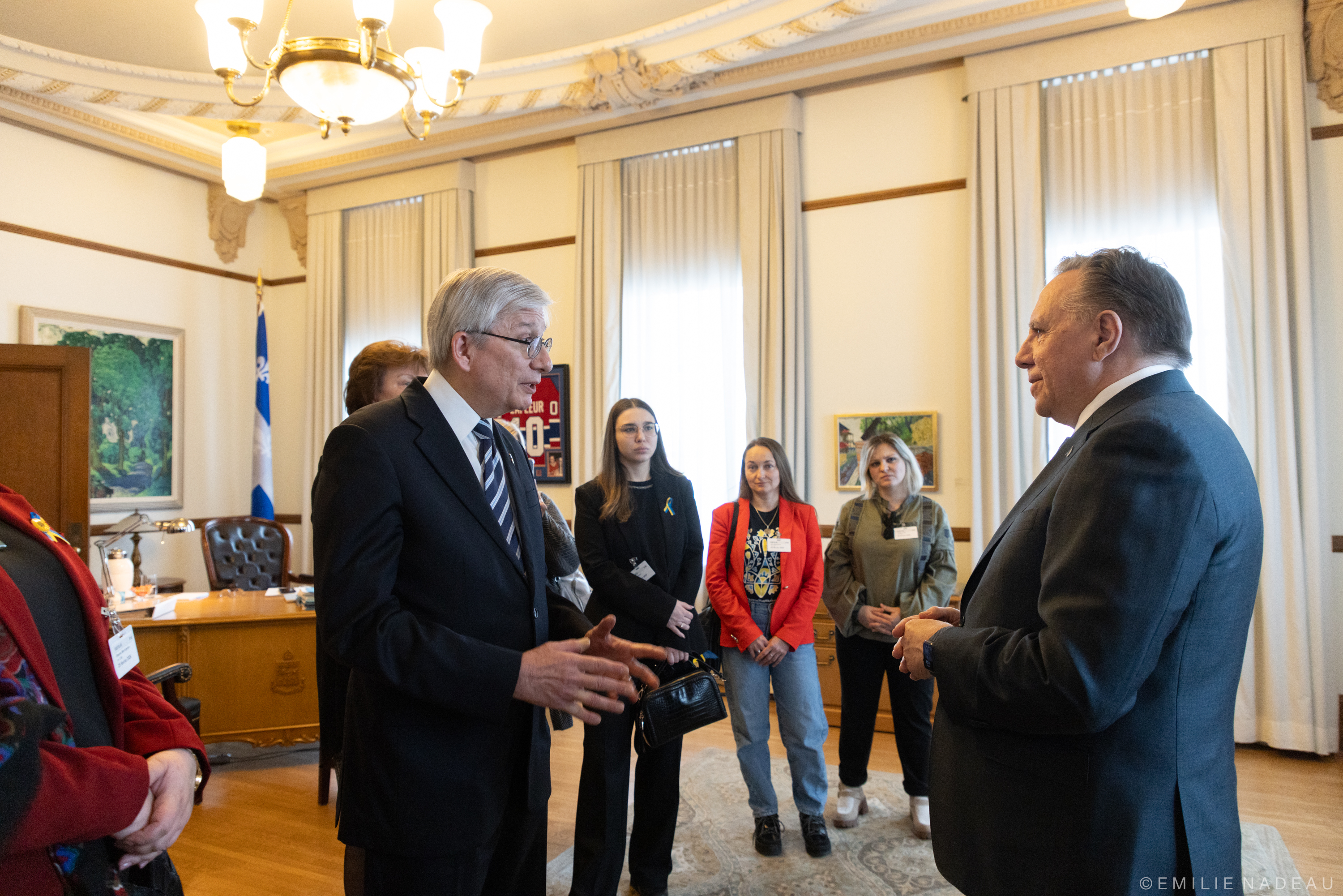 Почесний консул України в Монреалі Евген Чолій та Прем’єр міністр Квебеку Франсуа Лего