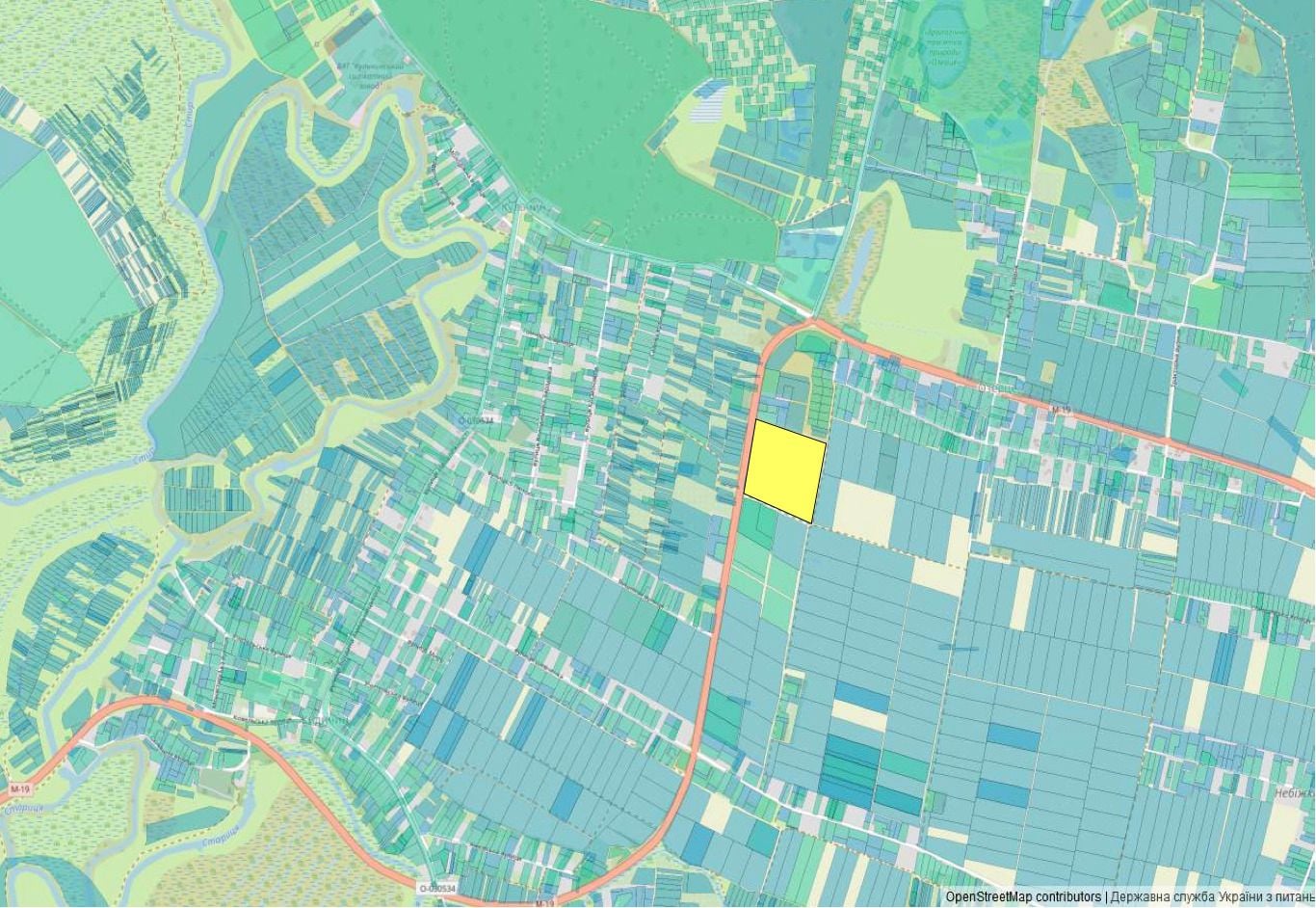 Жовтим позначена ділянка, де планується будівництво