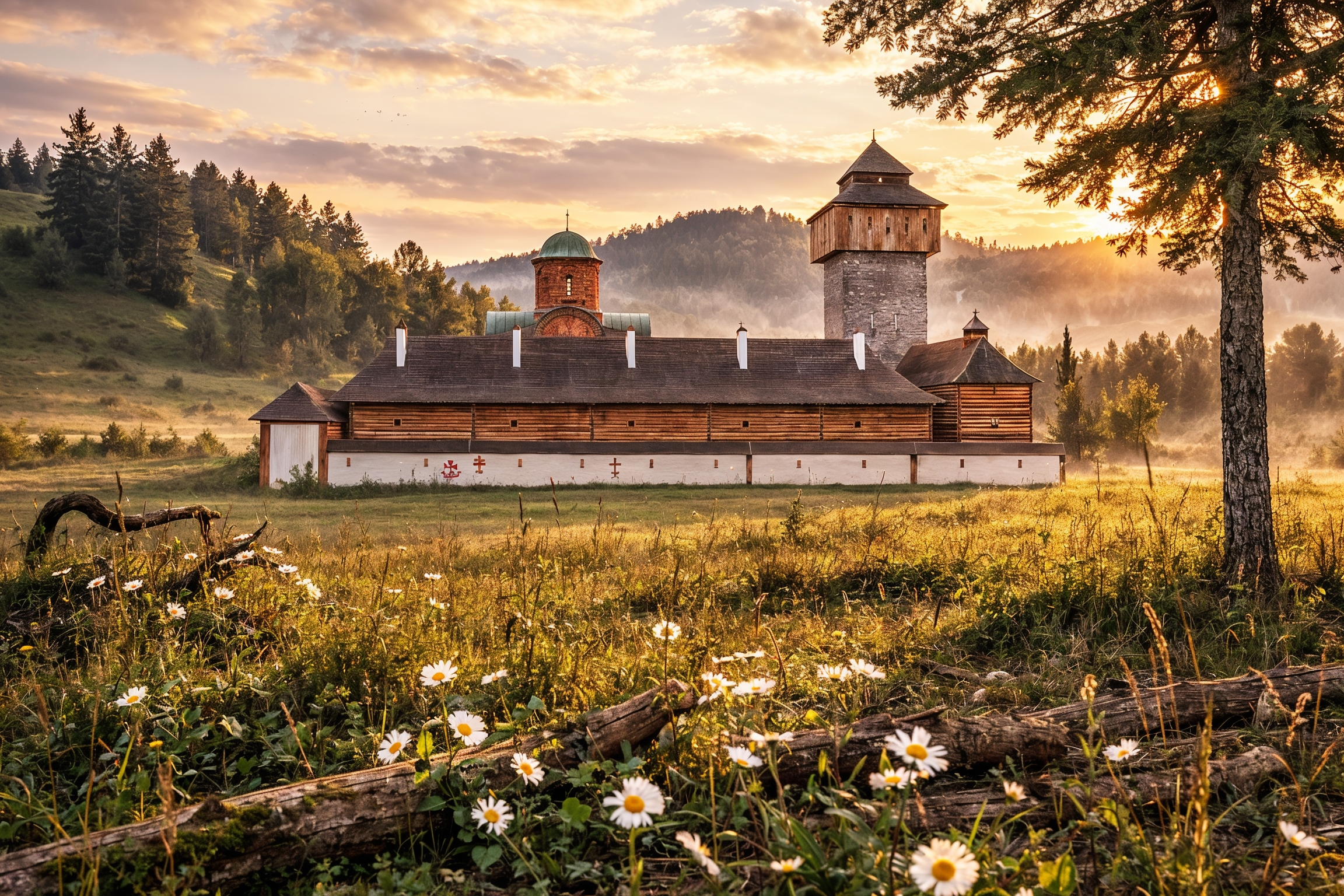 Вид монастирського комплексу з південної сторони (візуалізація Романа Франківа)