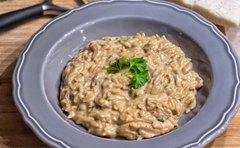 Паста орзо з грибами. Рецепт дня