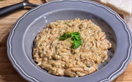 Паста орзо з грибами. Рецепт дня