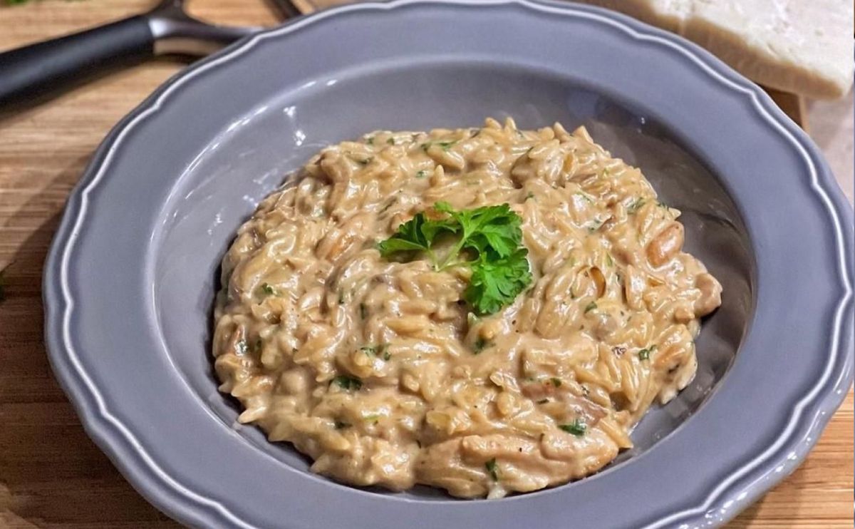 Паста орзо з грибами. Рецепт дня