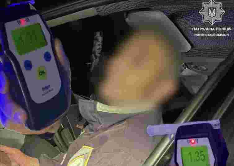 Рівненські патрульні двічі за добу зупинили водія Kia п’яним за кермом