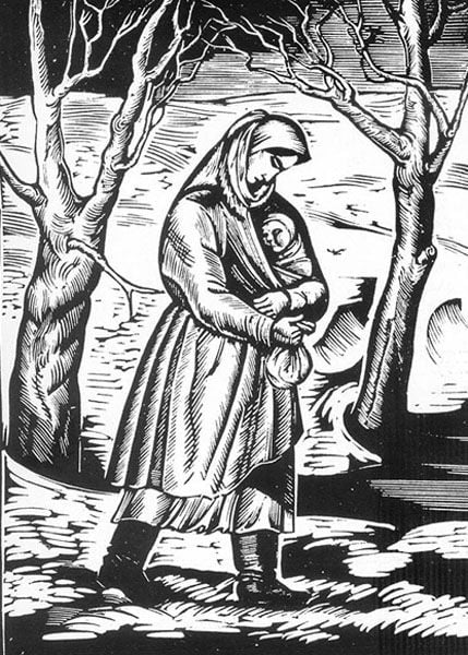 Софія Налепинська-Бойчук. Ілюстрація до поеми «Катерина» Тараса Шевченка