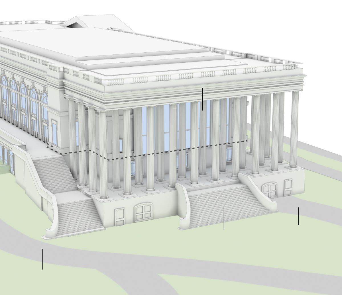 Колони надто високі та ще й закривають вид з вікон бальної зали