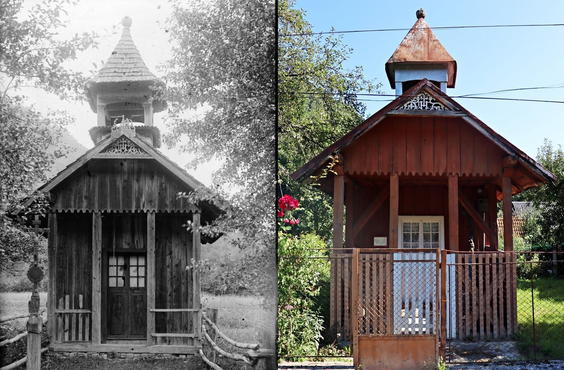 У радянський період каплиця була закрита та зазнала втрат. Фото Ужгородського скансену