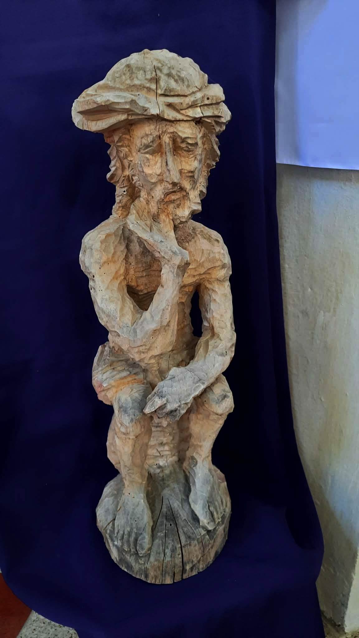 Дерев’яний різьблений скорботний Христос з костелу у Нижанковичах (фото ZAXID.NET)