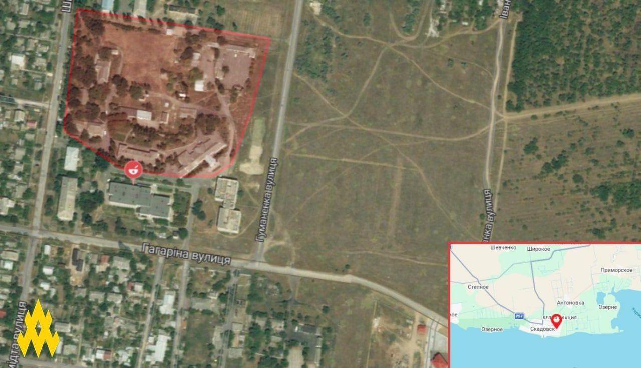 Розташування лікарні у Скадовську