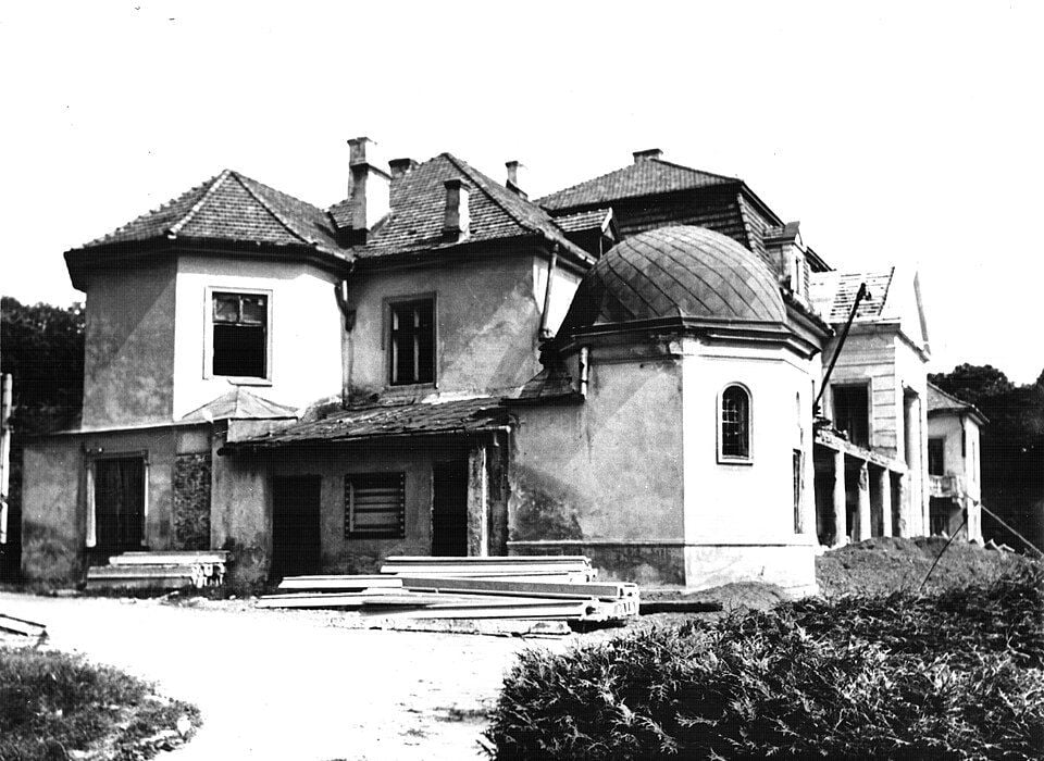 Палац з каплицею, розкішний дендропарк й острів посеред ставу