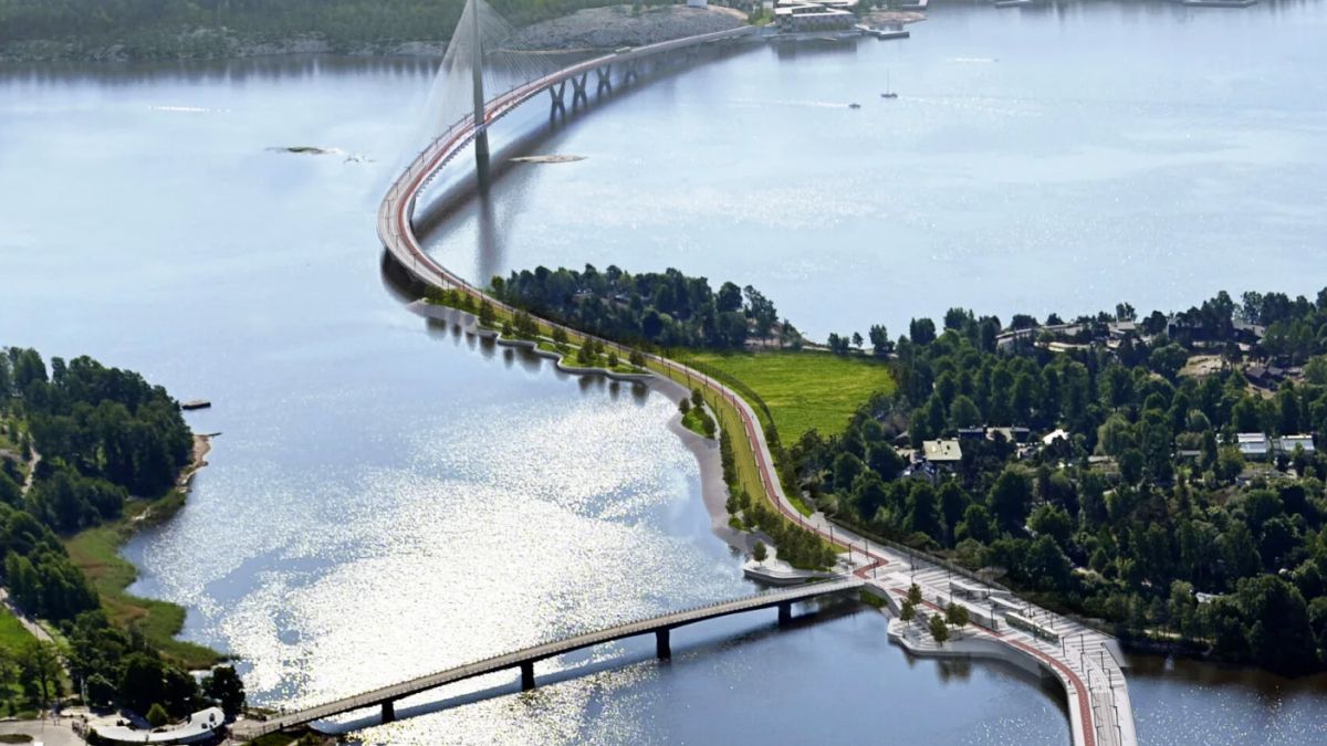У Гельсінкі відкрили найдовший у світі міст для пішоходів, велосипедистів і трамваїв