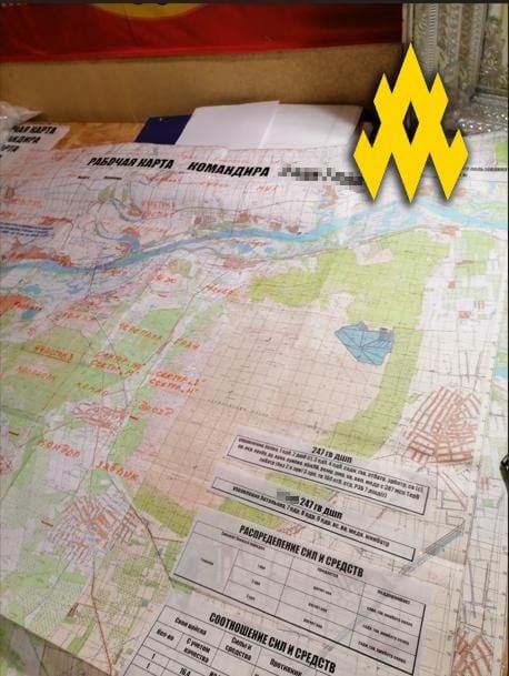 Карта з розташуванням російських позицій на Херсонщині