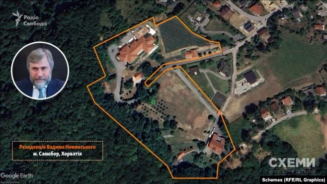 У Хорватії Новинський купив дві земельні ділянки на майже 2,5 га з виноградниками та садами / Фото «Схеми»