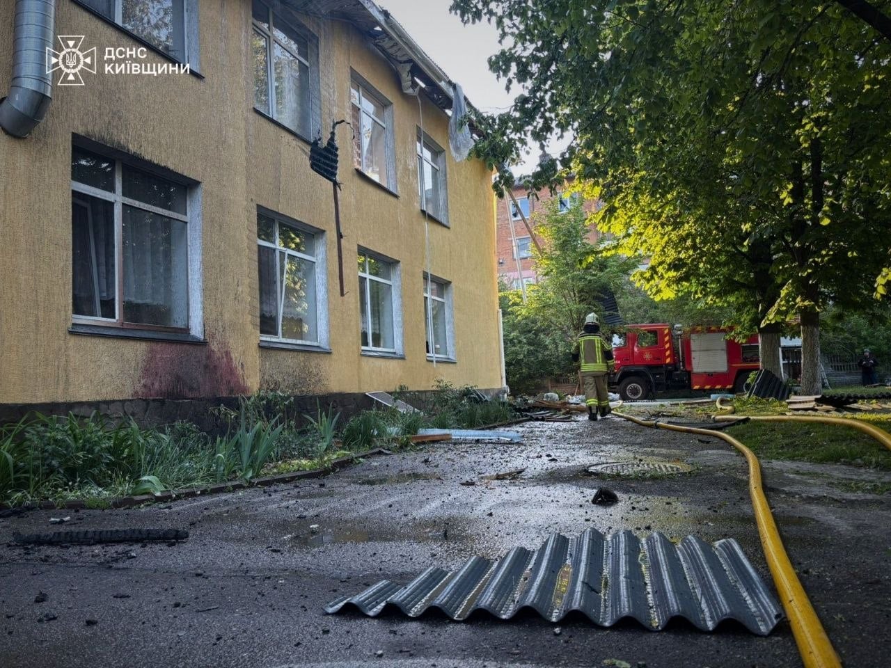 Пошкоджений дитячий садок на Київщині