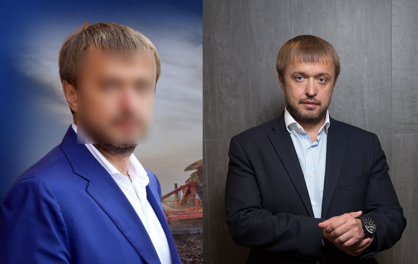 Зліва – заблюрене фото підозрюваного, справа – Андрія Гордійчука 