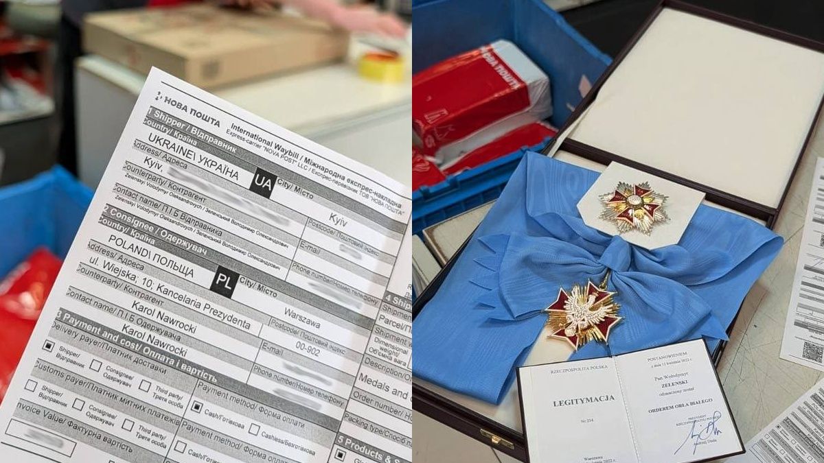 Зеленський відправив Навроцькому орден Білого Орла «Новою поштою»
