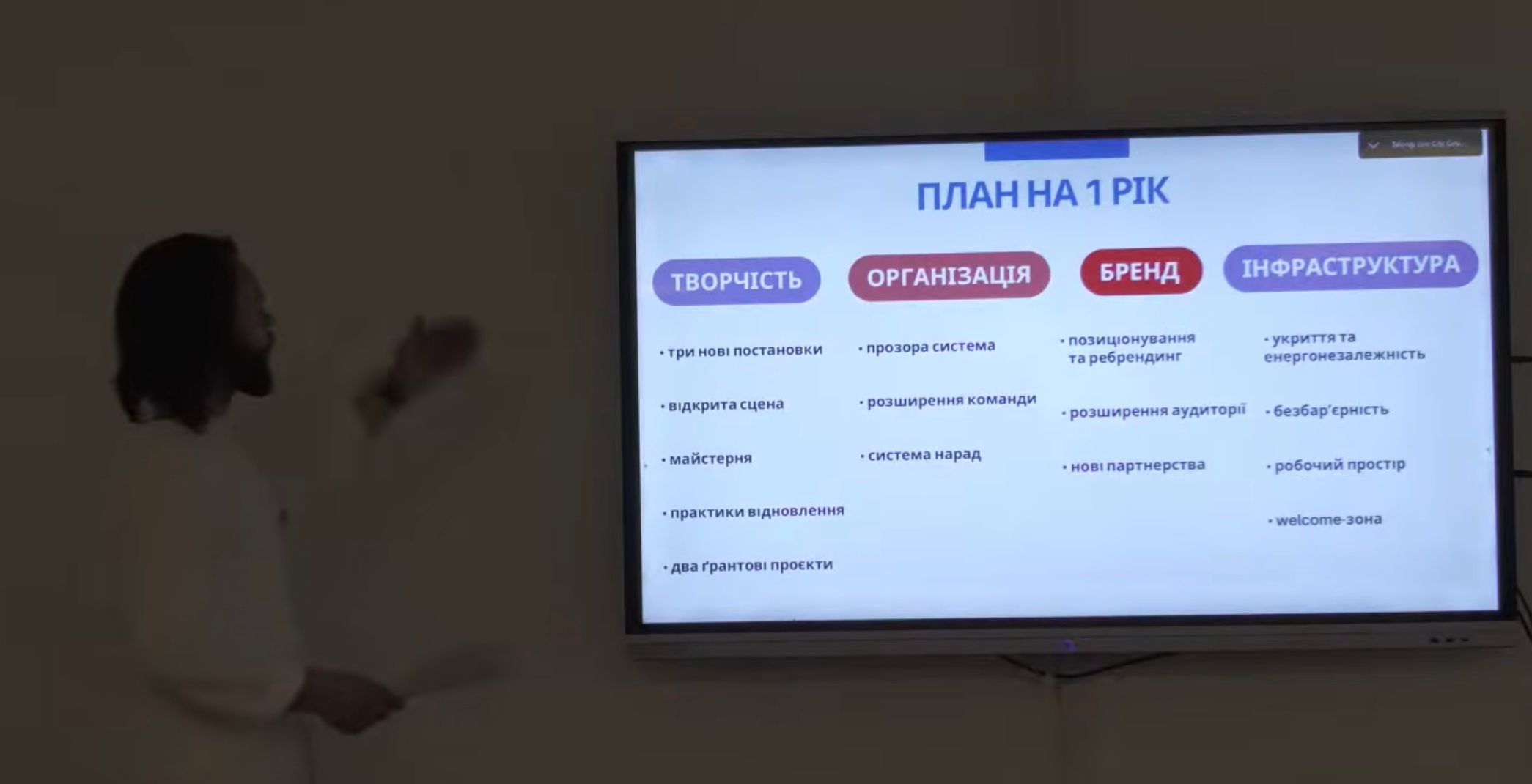 Назар Павлик представляє свою візію розвитку Слова і голосу (скріншот)