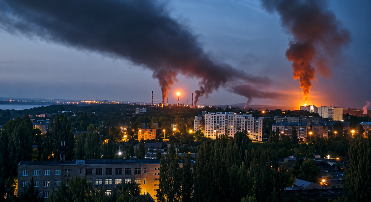 Російський НПЗ у Саратові припинив роботу після атаки українських дронів