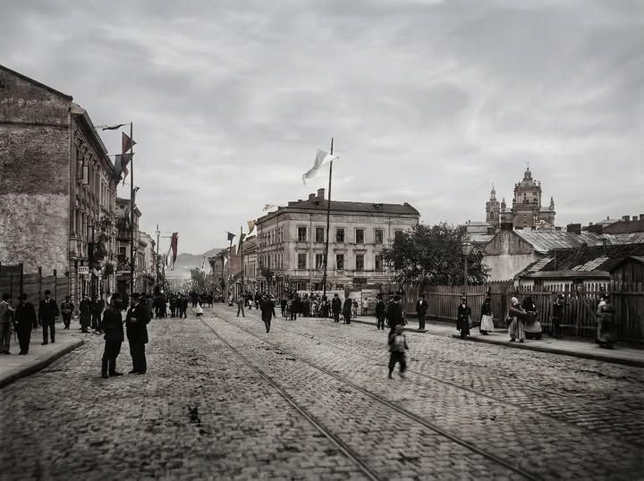 Вулиця Городоцька в районі теперішнього цирку, 1900 рік