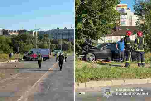 У Хмельницькому п’яна водійка Mercedes врізалася в електроопору та збила маму з сином
